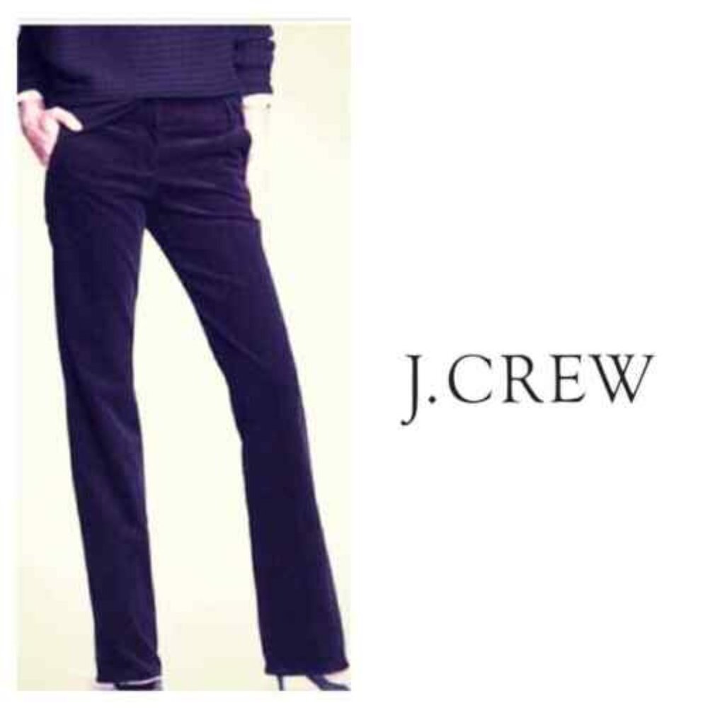 J Crew Favourite Fit Purple Corduroy Pants size 00S